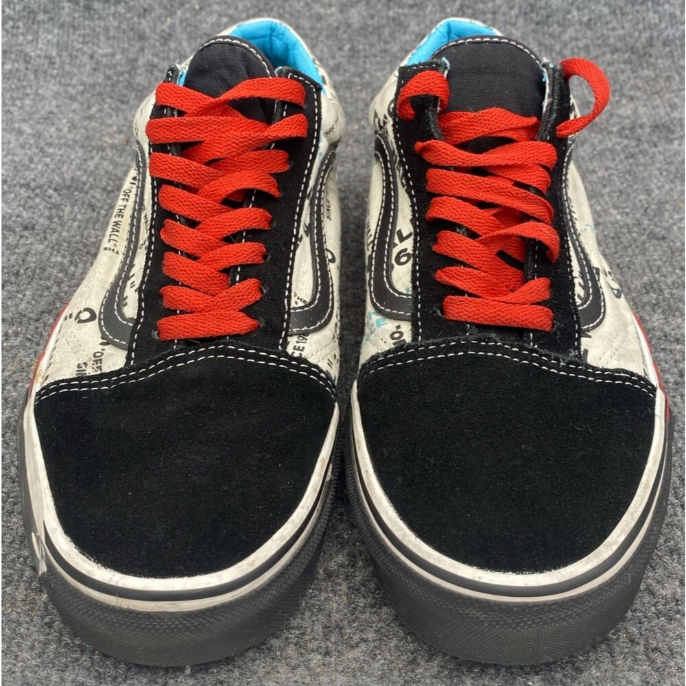 Vans Old Skool Off The Wall Flame Print Skate Shoes Black Men 9 / Women 10.5 - Picture 11 of 14